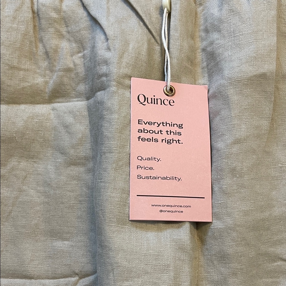 Quince Women's Cropped Linen Pants - Picture 3 of 5